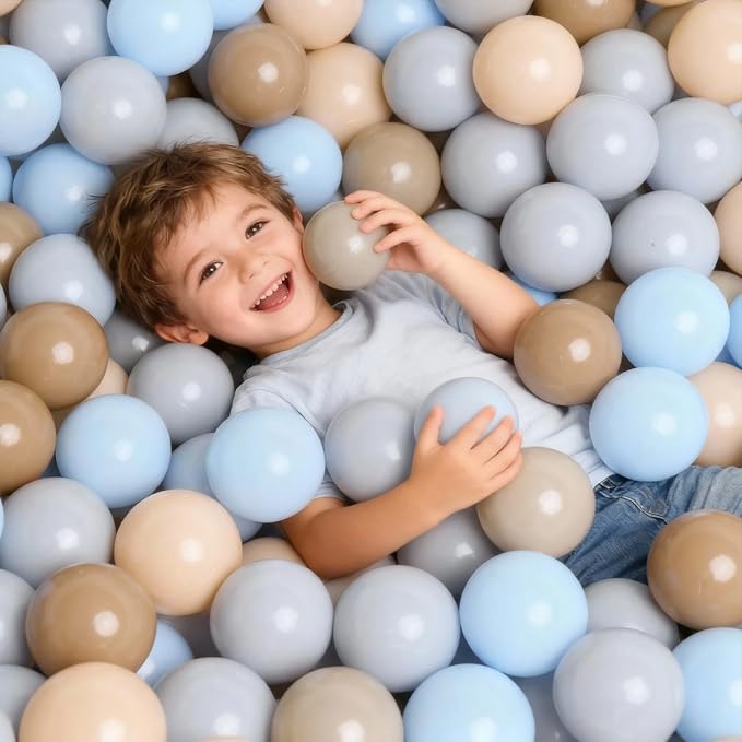 GOGOSO Ball Pits Balls for Toddlers Pack of 50 100 200 Plastics Shape Ball - Image 7