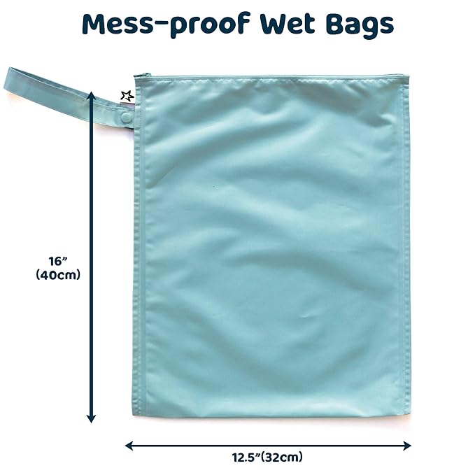 Tiny Twinkle Wet Dry Bag – 2 Pack Reusable Waterproof & Mess Proof Wet Bags - Image 4