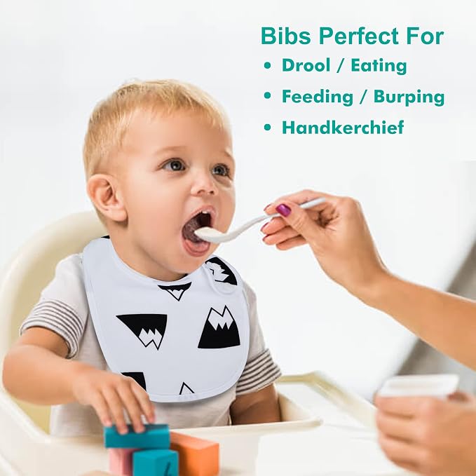 Baby Bibs Soft and Absorbent Organic Cotton Bandana Drool Bibs Set - Image 5