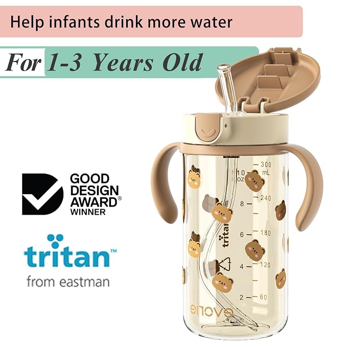 Evorie Tritan Spill Proof Toddler Straw Sippy Cup, 10 oz - Image 2