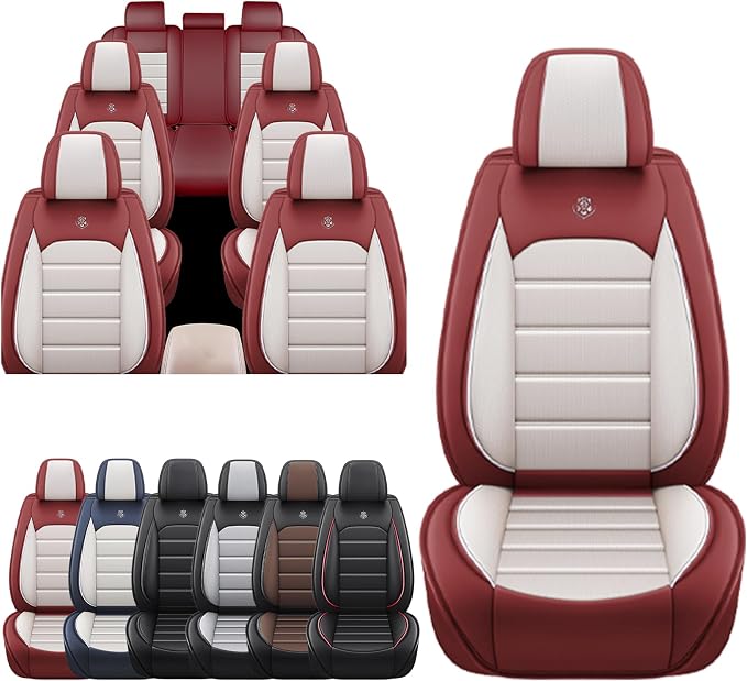 JOJ Car Seat Cover Fit for Toyota Highlander 2001-2025, 7 Seat Car Seat Cover by JOJ