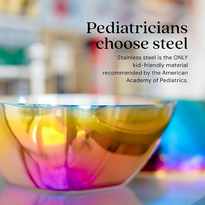 Ahimsa Stainless Steel Bowls for Kids | Non Toxic, Pediatrician Designed - Image 4