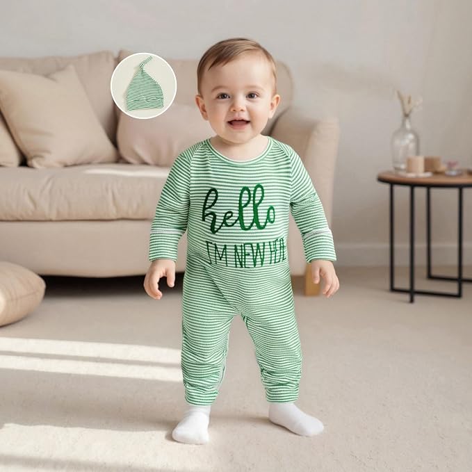 Fernvia Newborn Baby Boy Clothes Letters Print Bodysuit 3 6 9 12 18 Months Long - Image 2