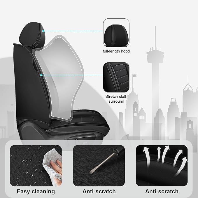 JOJ Car Seat Cover Fit for Toyota Highlander 2001-2025, 7 Seat Car Seat Cover - Image 6