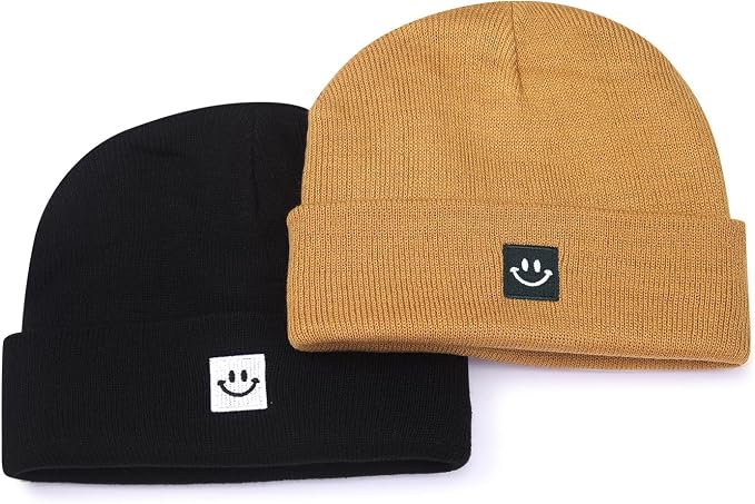 MaxNova 2 Pack Baby Beanie Fleece Lined Knit Toddler Hat - Image 2