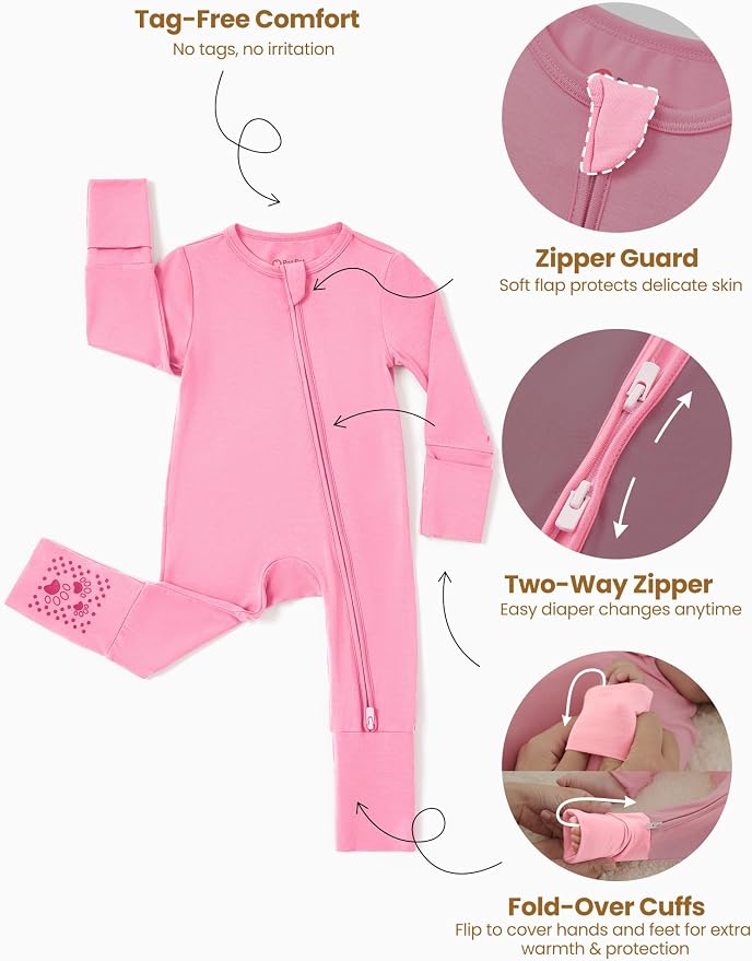 PATPAT Baby Footie Romper with Mittens - Image 6