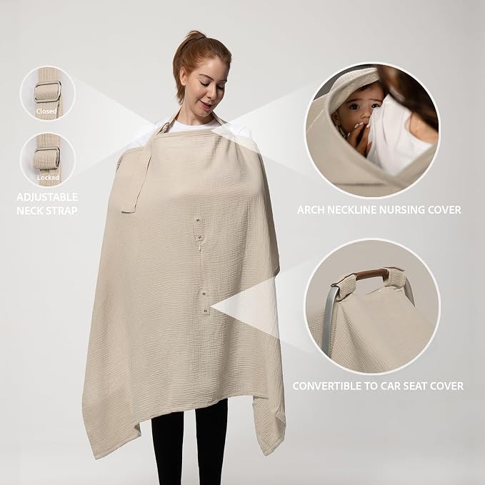 Nilsa 5-in-1 Muslin Nursing Cover up - Image 4