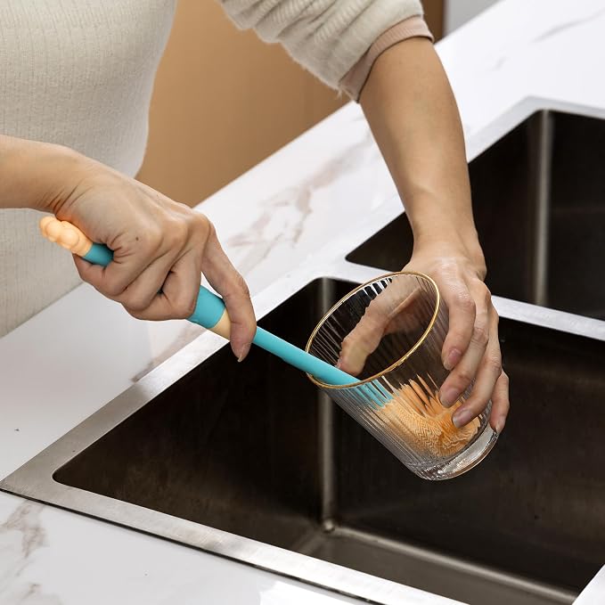 Chemimoso Adjustable Handle Length 10.5-13.8in Water Cup Cleaner Bottle Brush - Image 5