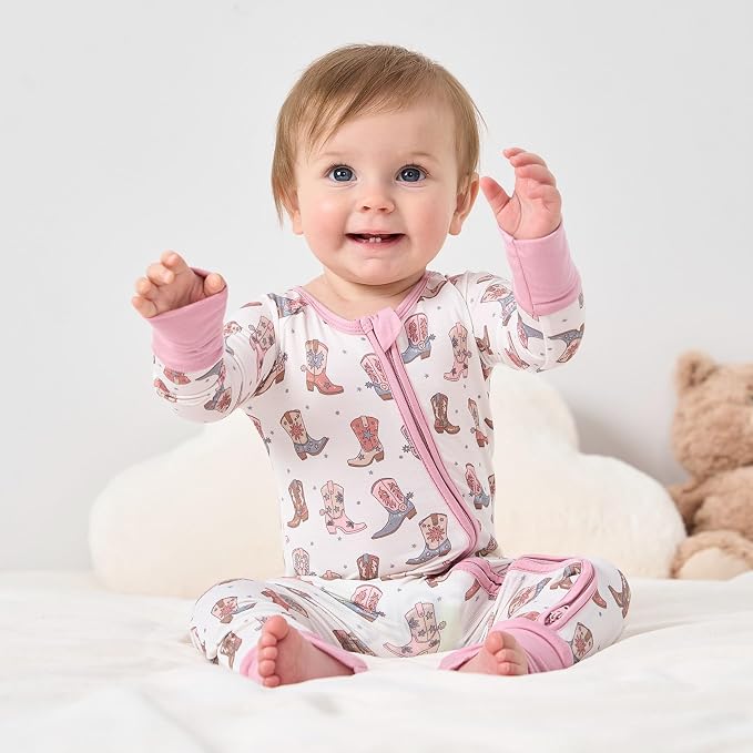 pureborn Baby Infant Boys Girls Sleeper Snug Fit Viscose from Bamboo Pajamas - Image 3