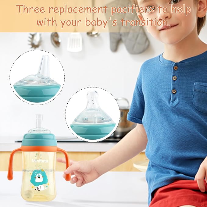 Qshare Sippy Cups for Toddlers, Weighted Straw Learner Cup - Image 3