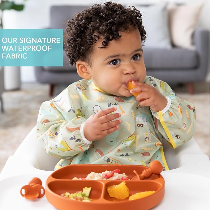 Bumkins Sleeved Bib for Girl or Boy, Baby and Toddler for 6-24 Mos, Essential - Image 3
