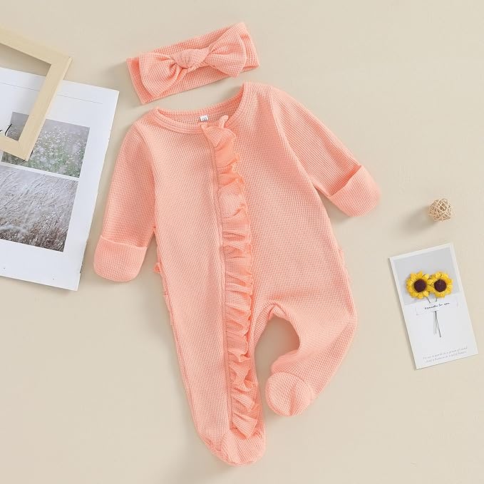 CIYCUIT Baby Girls Cactus Footies Newborn Zip Up Onesie Romper - Image 6
