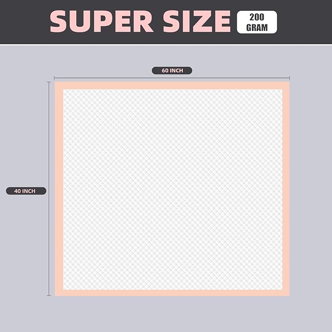 MKISS Oversized Bed Pads 40" x 60", Heavy Duty Ultra Absorbent Underpads - Image 2