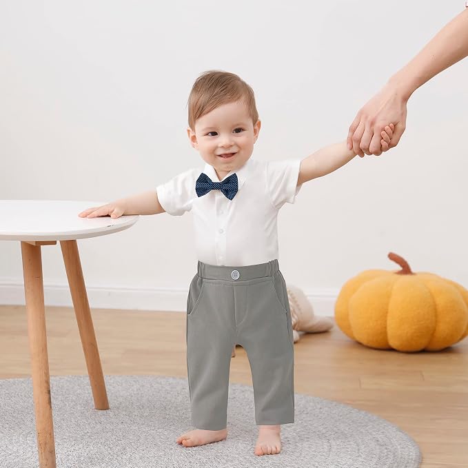 DISAUR Baby Boy Clothes Toddler Boy Outfits 4PCS Gentleman Dress - Image 2