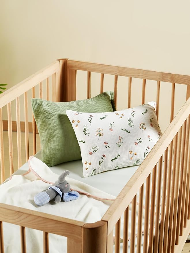 TILLYOU Muslin Toddler Pillowcase 2 Pack, 13x18 Soft Travel Cotton Pillow Case - Image 6