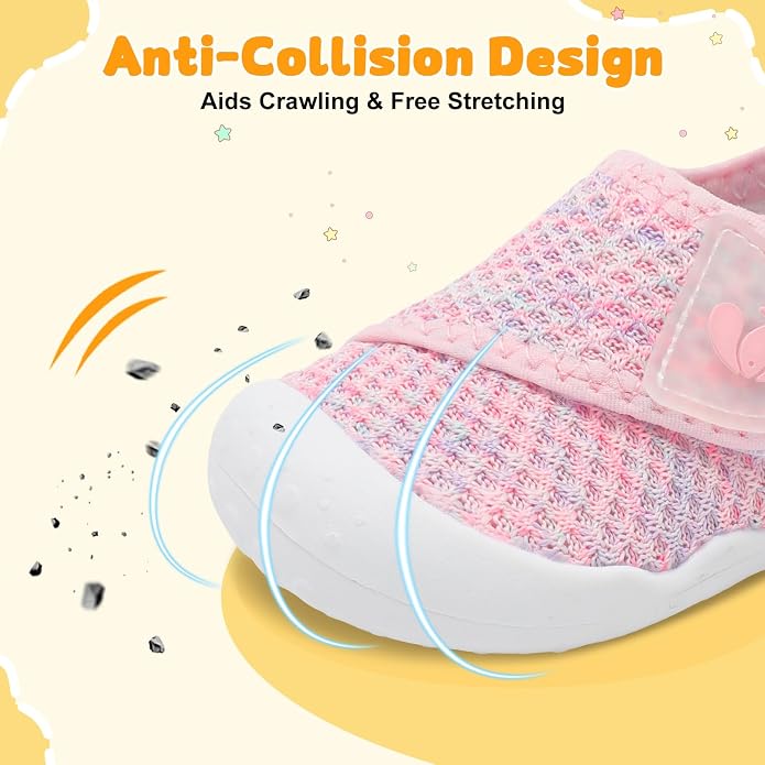 FEETCITY Baby First Walking Shoes Wide Baby Shoes Infant Sneakers Newborn Crib - Image 2