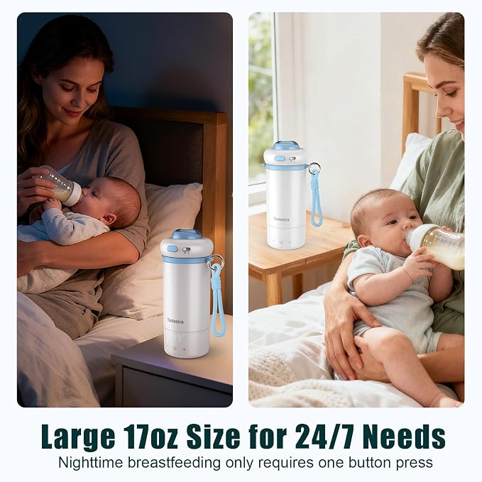 Portable Bottle Warmer for Baby on The Go, 16.91oz 100% Faster Heating & - Image 6