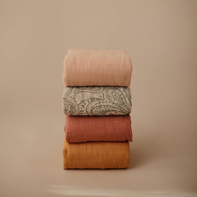 mushie Muslin Baby Swaddle Blanket | 100% Organic Cotton - Image 4