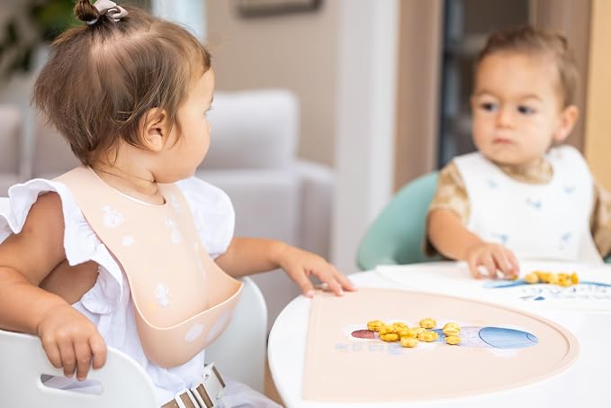 Silicone Baby Bib and Mat | Boys Girls Babies & Toddlers | Waterproof, - Image 7