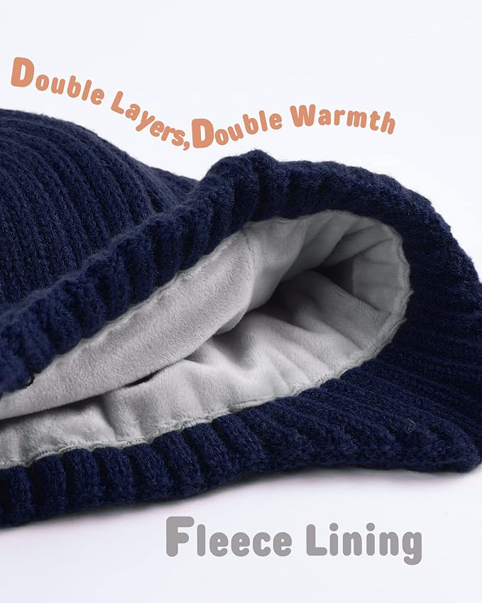 Baby Beanie Fleece Lined Toddler Winter Hat - Image 3