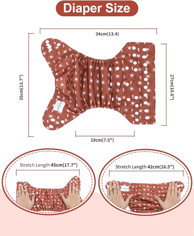 babygoal Reusable Charcoal Cloth Diapers - Image 5