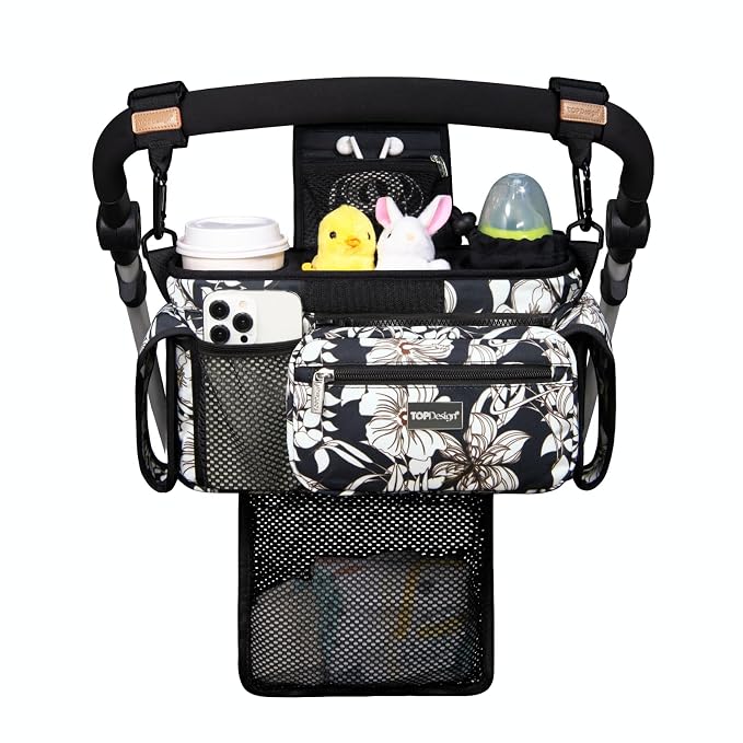 TOPDesign Universal Baby Stroller Organizer, Stroller Caddy by TOPDesign