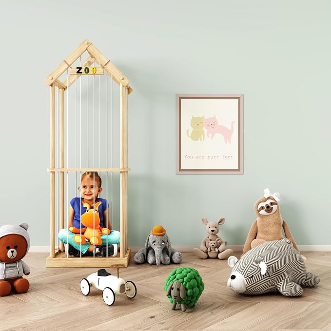 Stuffed Animal Storage Stuffed Animal Zoo Wood Soft Toy Organizer Plush Toy - Image 6