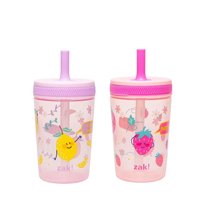 Zak Designs Kelso Toddler Cups For Travel or At Home, 15oz 2-Pack Durable by ZakDesigns