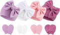 BQUBO Newborn Baby Hats Mittens Set Hospital Hat Beanie Infant Bow Hats Baby by DRESHOW
