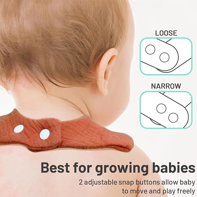 EllieHouse Baby Bibs for Girls Boys 10Pack Muslin Drool Teeth Drooling Teething - Image 4