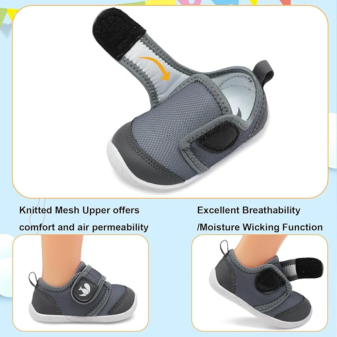 FEETCITY Baby First Walking Shoes Boys Girls Infant Sneakers Crib Shoes - Image 2