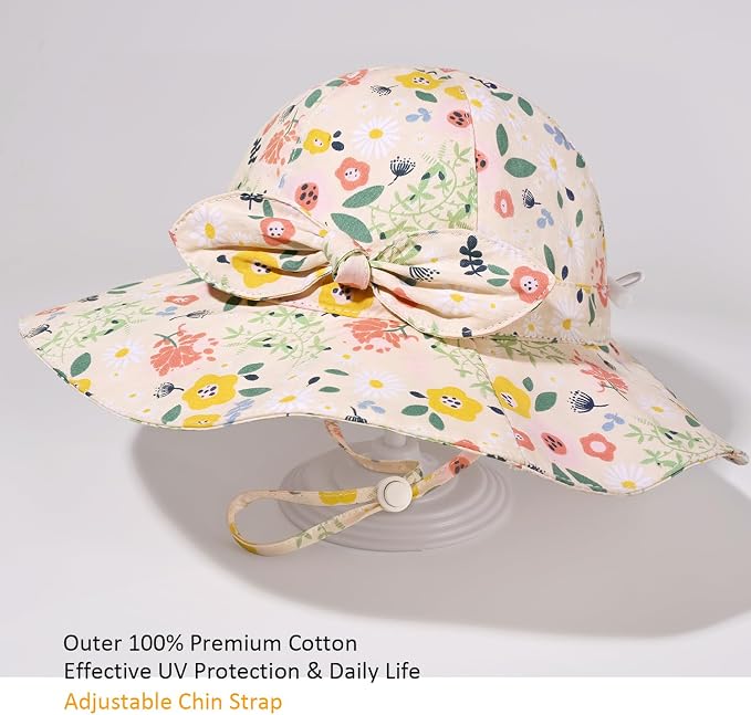Baby Girl Sun Hat Summer Foldable Beach Hats - Image 4