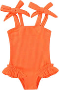 Happy Town Toddler Swimsuit Girl Solid Color Stripe One-Piece Baby Bathing Suits by HappyTown