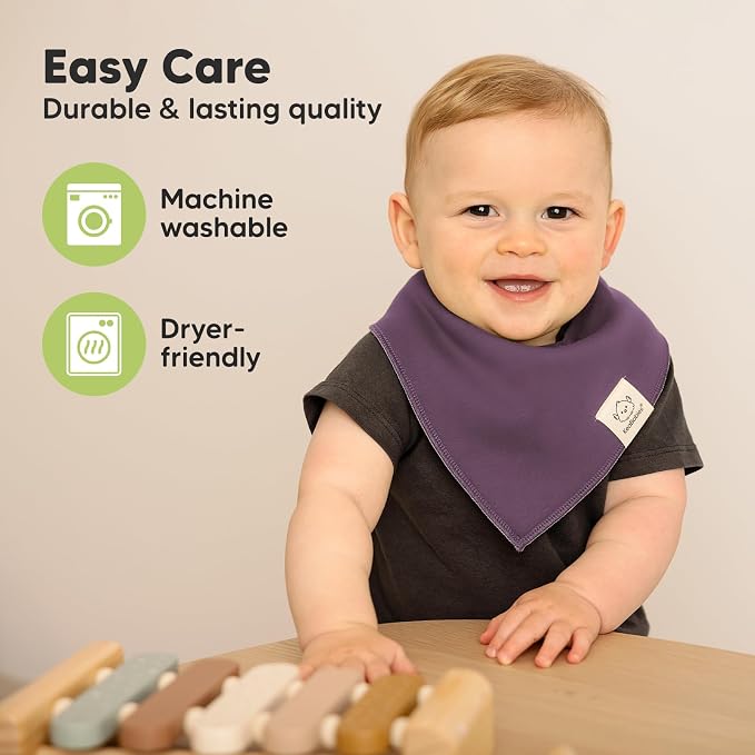 8-Pack Organic Baby Bandana Bibs - Image 7