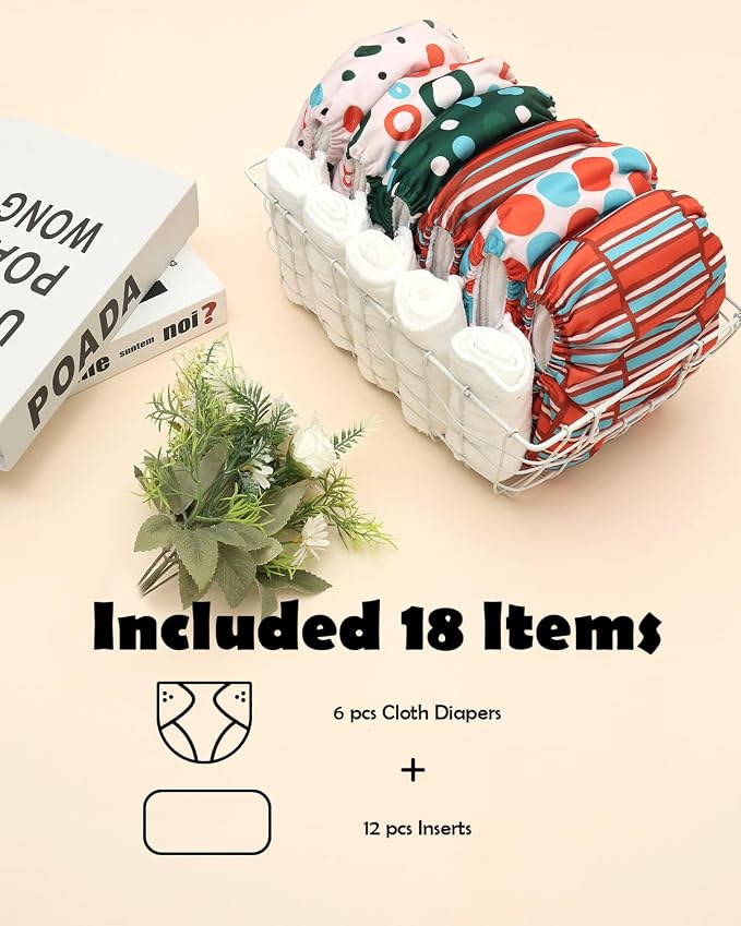 ALVABABY Baby Cloth Diaper 6 Pack - Image 3