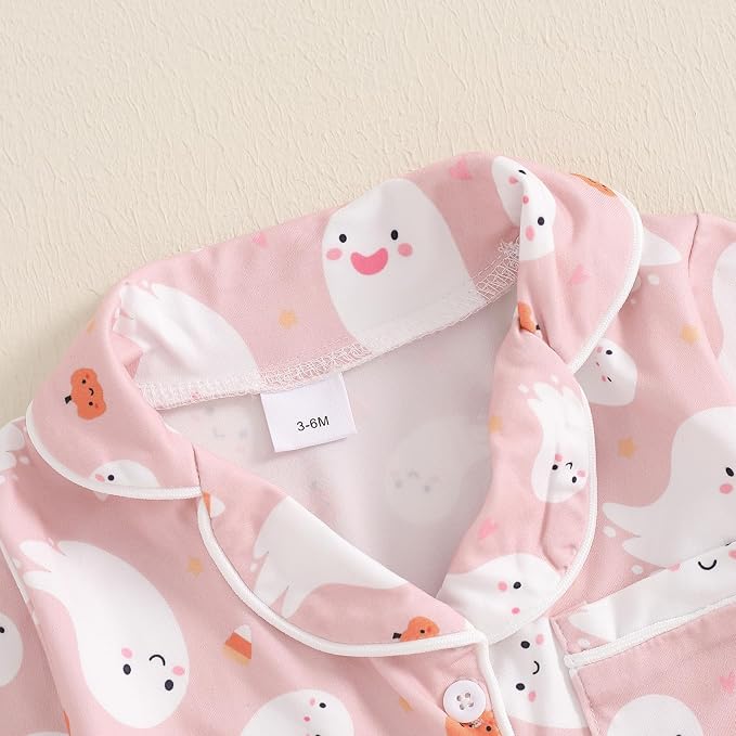 Balaflyie Baby Girl Button Down Pajamas Romper One-Piece Jumpsuit Long Sleeve - Image 3