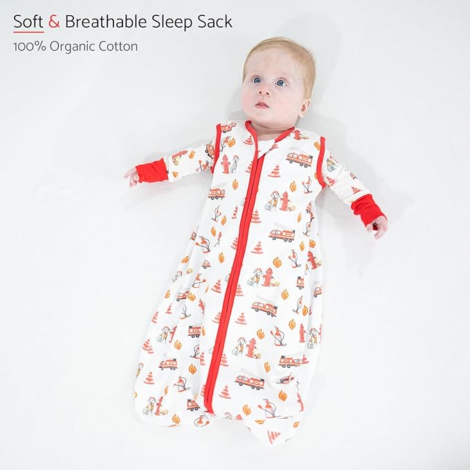 LollyBanks Baby Sleep Sack, 100% Cotton Wearable Blanket 2-Way Zipper Sleep - Image 2