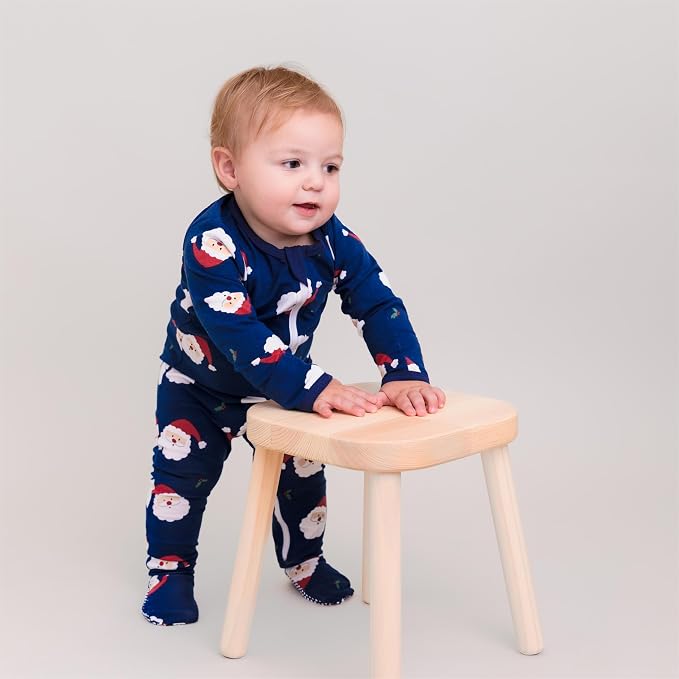 O2 BABY Baby Boys Girls Organic Cotton Zip-Front Sleeper Pajamas, Footed Sleep - Image 2