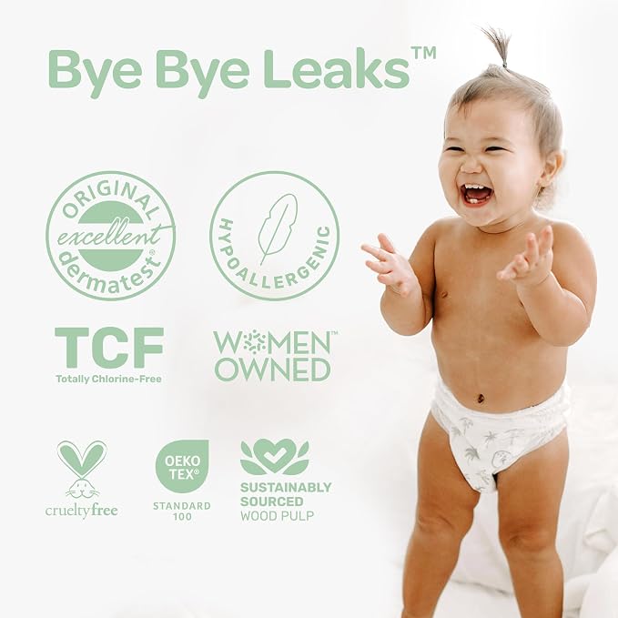 Parasol Clear+Dry Natural Disposable Diaper Pants, RashShield Protection and - Image 3
