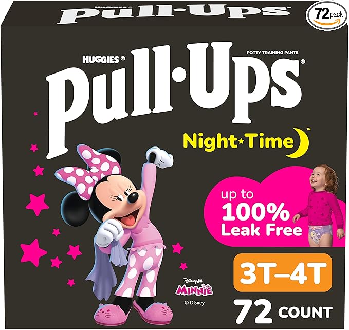 Pull-Ups Girls' Night-Time Potty Training Pants, Size 3T-4T Overnight Training by Pull-Ups