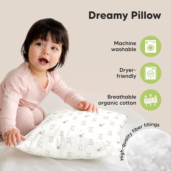 KeaBabies 2-Pack Toddler Pillow 13x18 - Image 4