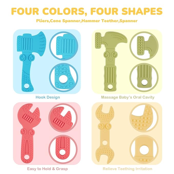 TYRY.HU Baby Teething Toys for Babies 0-6 Months 6-12 Months, BPA Free Silicone - Image 5