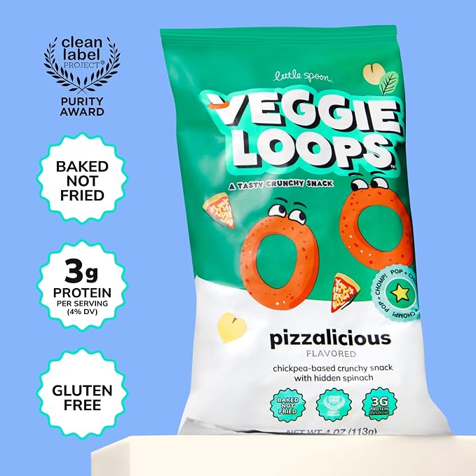 Little Spoon Veggie Loops Duo – Mac N Cheese & Pizzalicious Flavors – Baked - Image 7