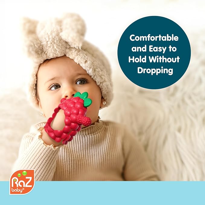 RaZbaby RaZberry Grip Silicone Teether Toy - Image 5