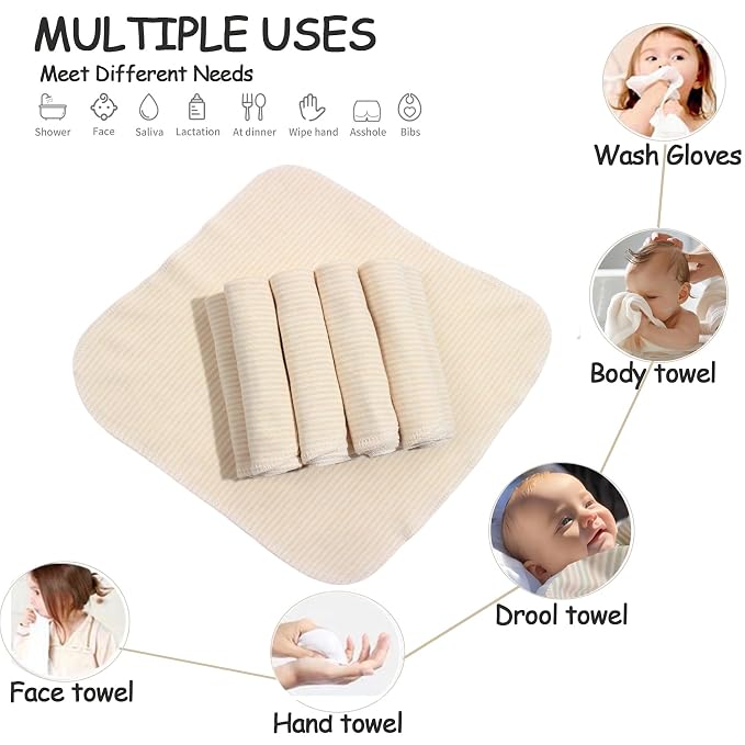 Organic Cotton Baby Washcloths - Image 4