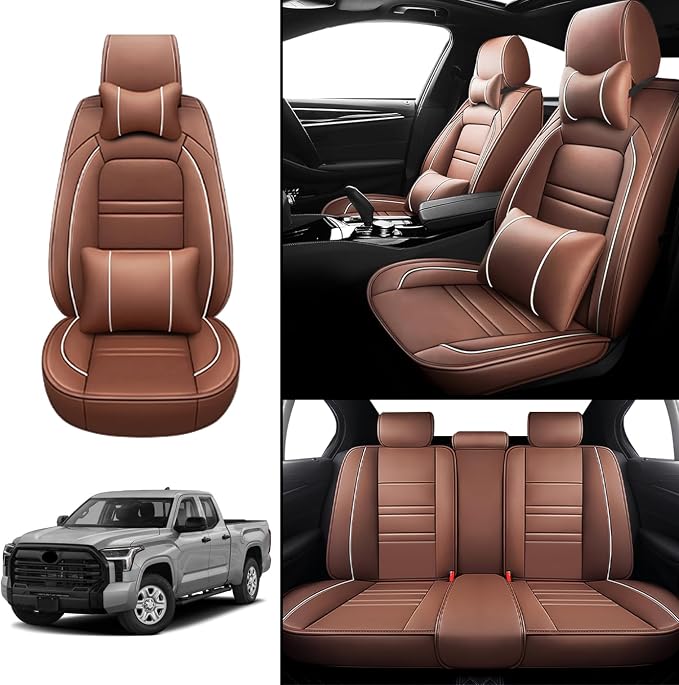 Car Seat Covers for Toyota Tundra 2000-2025 | 5-Seats Seat Covers, Waterproof - Image 2