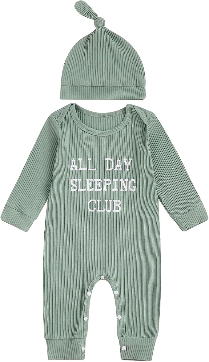 Fernvia Newborn Baby Boy Clothes Letters Print Bodysuit 3 6 9 12 18 Months Long by Fernvia