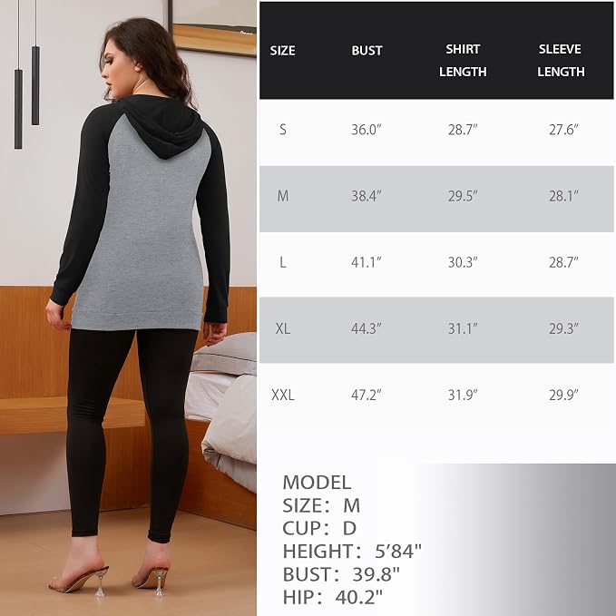 GINKANA Women's Nursing Hoodie Sweatshirt Long Sleeves Breastfeeding Maternity - Image 7