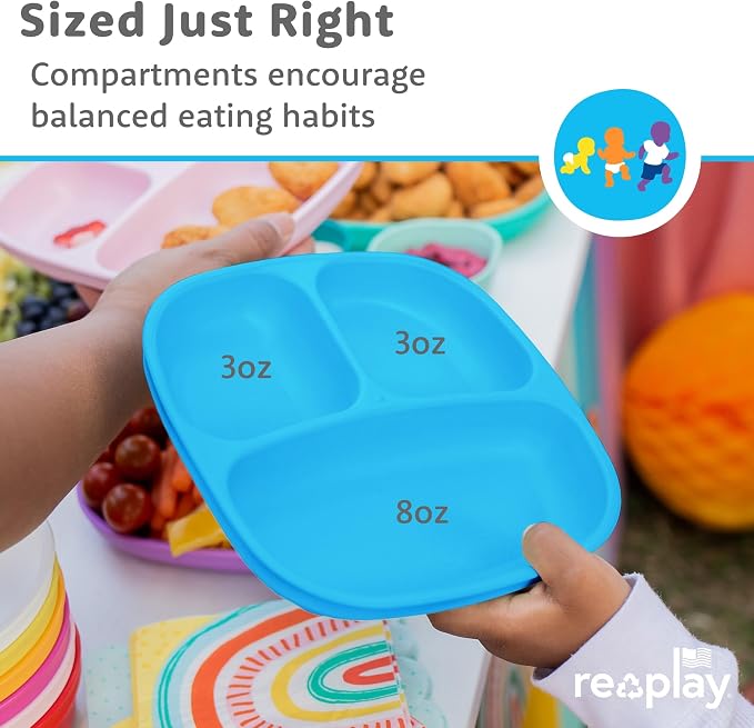Re-Play Toddler Plates with Dividers - Image 8