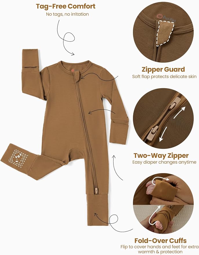 PATPAT Baby Footie Romper with Mittens - Image 6